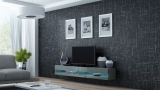TV stolík VIGO NEW 140 (sivá/sivý lesk)