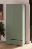 Cross Skriňa šatníková 2-dverová zelená/čierna