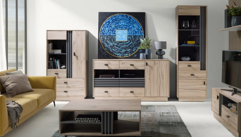 Allmo Komoda AL8 dub/antracit