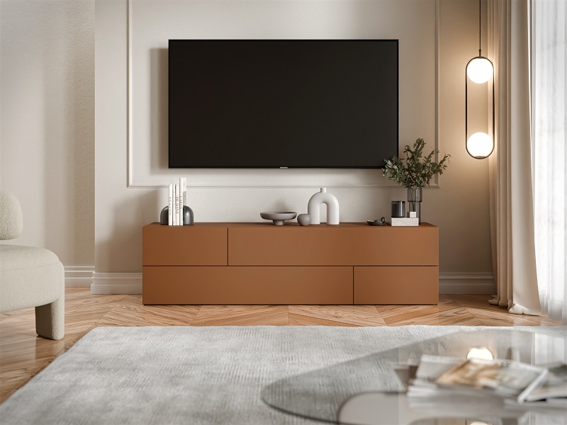 Tv stolík Axis tehlový
