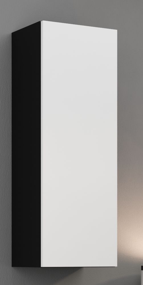 Závesná skrinka Vigo 90 (čierna/biely lesk)