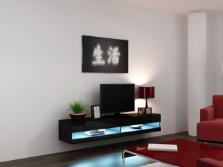 TV stolík VIGO NEW (čierna/čierny lesk)