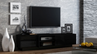 TV stolík Sigma 1 (čierna/čierny lesk)